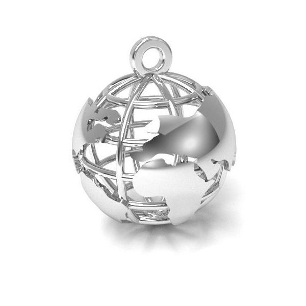 Globe pendant, silver AG925